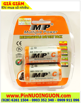 MP HR14, C3500mAh _Pin sạc C 1.2v HR14, C3500mAh (C3500mAh) chính hãng _Loại vỉ 2viên